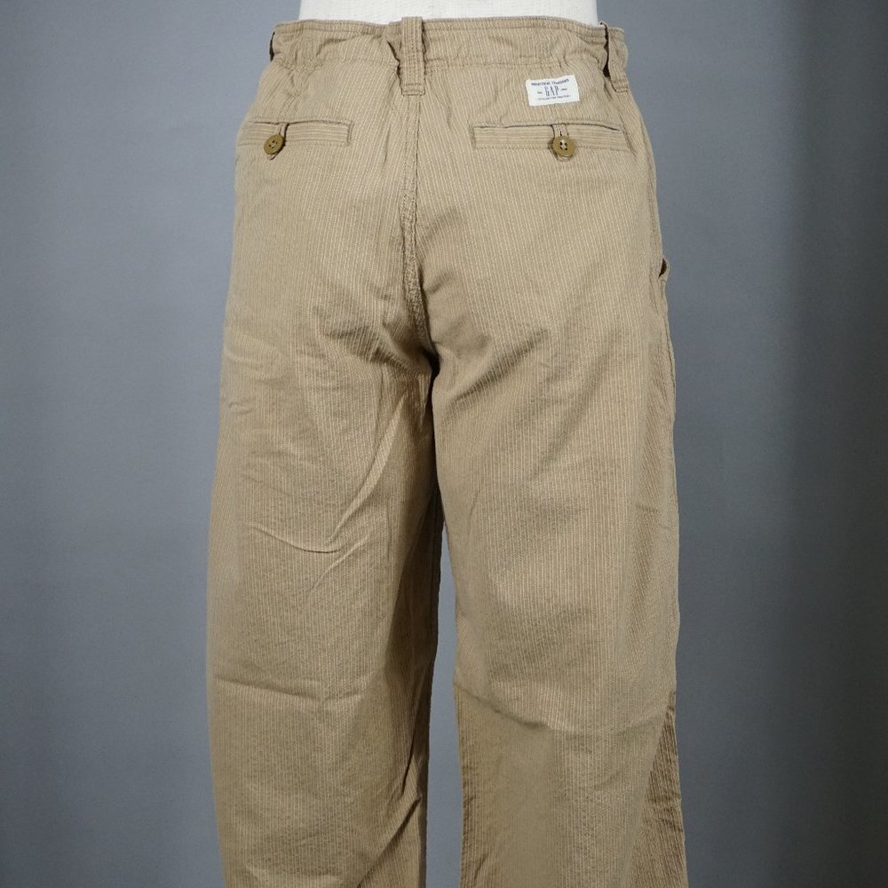 Gap 100% Cotton Tan Pinstrip Trousers Small